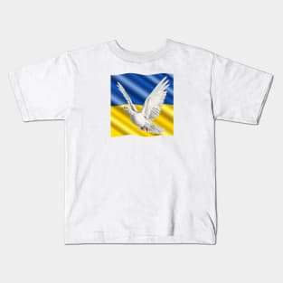 Dove of peace in Ukraine Kids T-Shirt